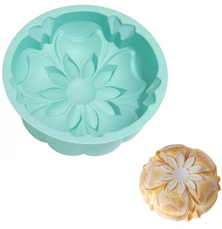 Eclove Molde de Silicona Flores, Premium Antiadherente Moldes para Tartas 3D, Moldes de Silicona Charlotte Redondos, hornear DIY para Muffins, Pasteles, Hielo, Pan de Carne y Flanes