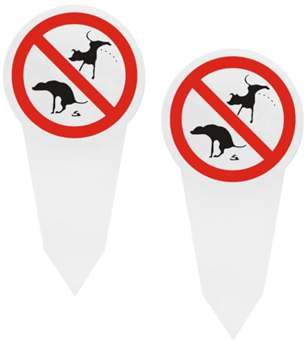 Bamyli Kein Hundeklo Schild, 2 Stück 30x15cm PVC Schild Hunde Kacken Verboten, Beidseitig Bedruckt, UV-Schutz Wetterfest