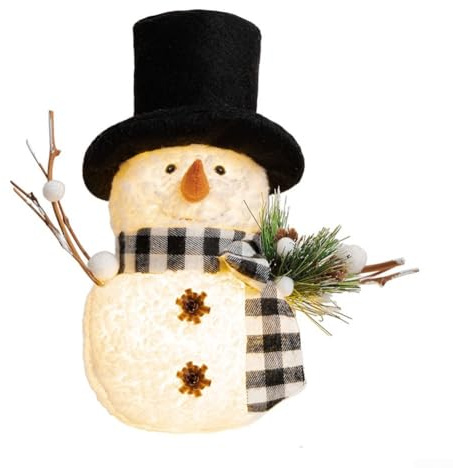 Figurine bonhomme de neige à LED pour décoration de vacances d'hiver, crée une atmosphère chaleureuse et met en valeur les thèmes saisonniers