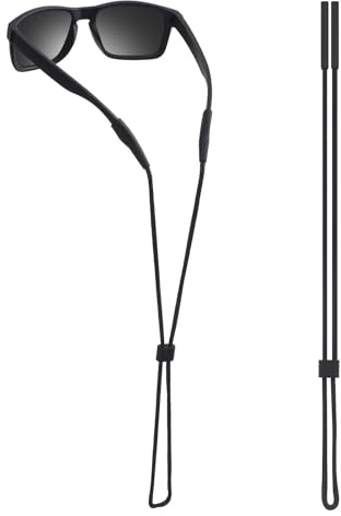 CEYOME Glasses Strap, Adjustable Sunglasses Strap, 1 Pack, Black