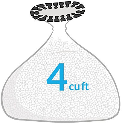 rucomfy Beanbags Top Up Bean Bag Filling - Polystyrene Balls for Beanbag Filler - Easy Bead Transfer for Bean Bags 2-12 Cubic Feet (4 cu ft)