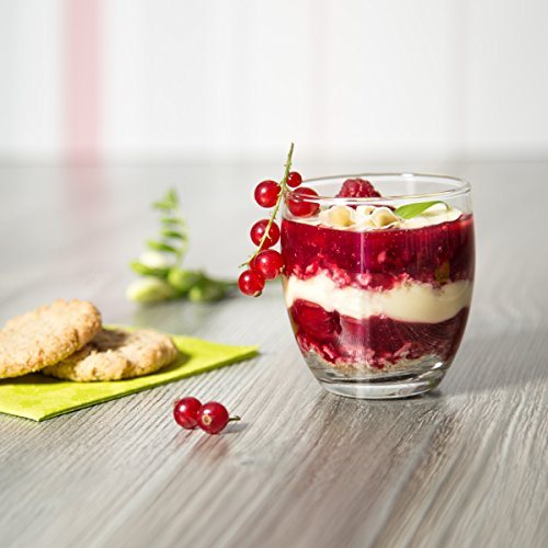 Sixby® (6 Stück Dessertgläser Set - Atika Ø 72,5 mm, Höhe 81 mm, Fassungsvermögen 245 ml - Spülmaschinenfest