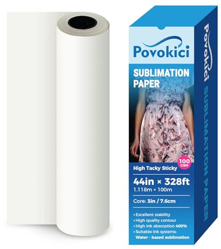 POVOKICI - Papel de sublimación adhesivo, 100 g, 44