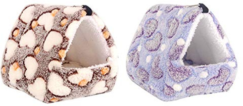 DBAILY Inverno Caldo Piccoli Animali Letto, 2pcs Criceto Morbido Amaca Piccolo Criceto Inverno Caldo da Appendere Letto per Animale Scoiattolo Riccio Cincillà Coniglio