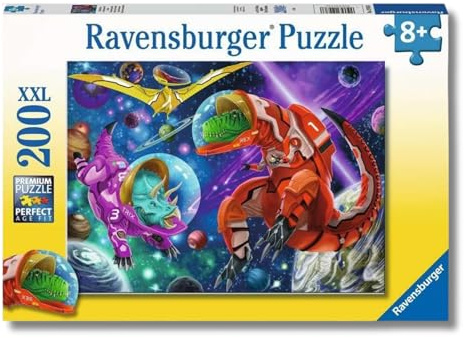 Ravensburger Kinderpuzzle 12976 - Weltall Dinos - 200 Teile Puzzle für Kinder ab 8 Jahren