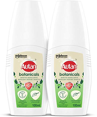 Autan Botanicals Vapo Spray Antizanzare, Repellente Zanzare, Protezione Efficace fino a 6 Ore, a Base di Eucalipto, 2 Confezioni da 100ml