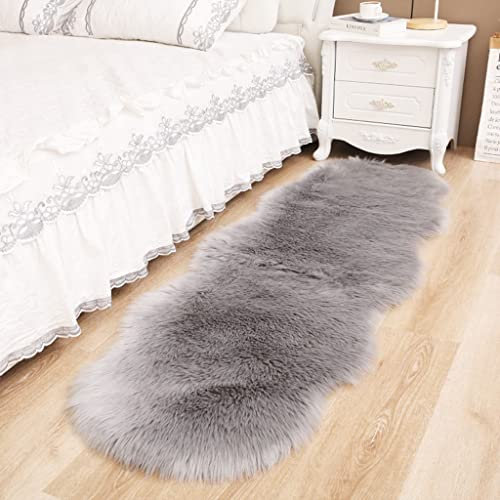 Schaffell Ultraweicher Flauschiger Teppich Shaggy Couchbezug Sitzkissen Vorleger Nachtvorleger for Schlafzimmer Boden Sofa Wohnzimmer Läufer (Color : Style1, Size : 60 * 90cm) (Style3 140 * 180cm)