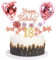 Daimay Tortenaufsätze Geburtstag Tortendeko Cake Topper Kuchen Deko Happy Birthday kuchendeko Boho Torten Topper Cupcake Muffin Topper Ballon Glitter Stern Konfetti Luftballon - Rosegold 18