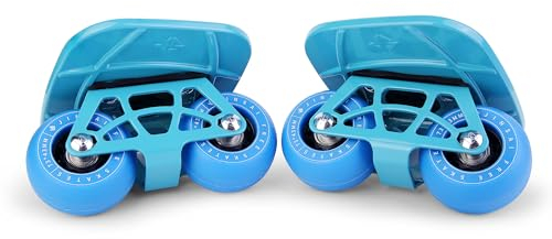 Sanxup FreeSkates Tragbare Roller Road Drift Skates Platte, mit Aluminiumlegierung Deck Rutschfest, Board Split Skateboard mit PU-Rädern High-End-Kugellager (blau)