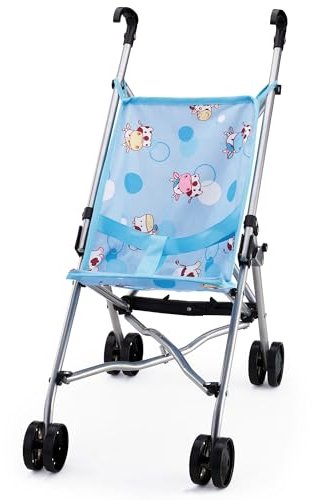 Puppenbuggy, Buggy, Puppenwagen mit intergrierten Sicherheitsgurt, faltbar, leichtes Schieben