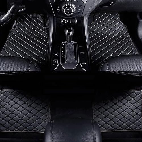Auto Leder Fußmatten für OPEL Adam 2013-2021, Fussmatten Allwetter Wasserdicht Automatten rutschfeste Bodenmatten Teppiche Zubehör,A/Black
