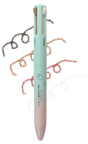 RoseFlower Lápiz de Maquillaje 4 en 1, Multifunción - Delineador Ojos, Labios y Cejas - Lápiz de Resaltado Portátil (#1)
