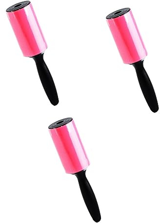 Mipcase 3pcs Hair Lint Remover Brush Sticky Roller for Clothes Fluff Removal Non-damaging Sticky Picker for Laundry Portable for Travel Random Color