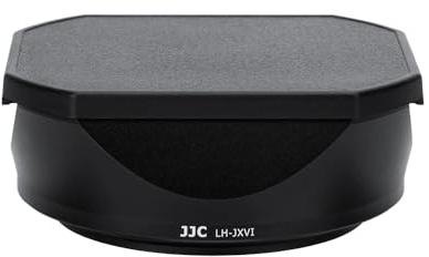 JJC Pare-soleil d'objectif en aluminium avec capuchon pour appareils photo Fujifilm Fuji X100VI X100V X100F Remplace le pare-soleil Fujifilm LH-X100 – Compatible avec les filtres de 49 mm – Noir