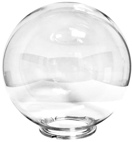 EXTRUMOL - Globo Lampione da Esterno - Illuminazione Pubblica - Policarbonato Incolore - Dimensioni: Ø 30 cm - Impugnatura a Baionetta: 13,9 cm