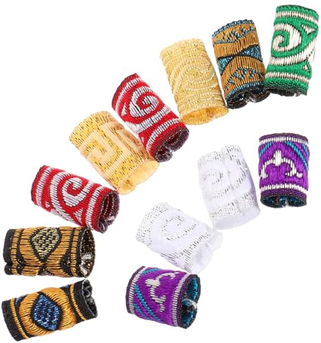 Beatifufu 36piezas Anillos De Dreadlocks De Colorida Adornos Para Trenzas y Dreadlocks Accesorios Para Pelo Estilo Mixto