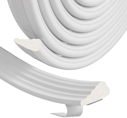 Türdichtung Fensterdichtung Dichtungsband Schaumstoff Selbstklebend,Tür Fenster Dichtung Dichtungsband,Haustür Türrahmen Dichtung,Door Seal,Zugluftstopper Dichtband Fenster (Weiß,5M×3 Rollen)