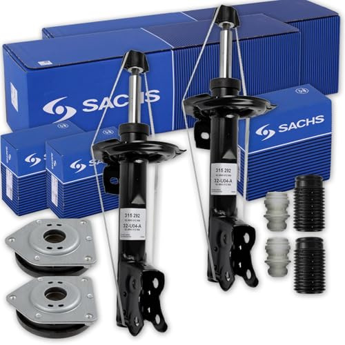 2x Sachs Stossdämpfer + Domlager + Service Kit vorne | 315292+802559+900305 Kompatibel mit A-Klasse (W169)