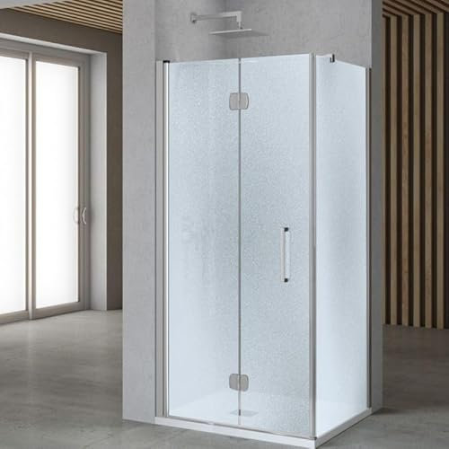 Parete Doccia Edere Lato Fisso Vetro Temperato mm 6 per Cabina Box Doccia per Porta Fissa o Pieghevole (67-70x h 195, Vetro Stampato)