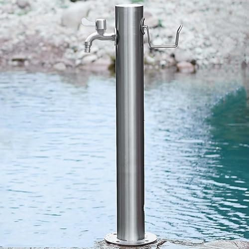 Colonna d'acqua autoportante da giardino con rubinetto, in acciaio inossidabile 304, colonna d'acqua verticale antigelo, decorazione paesaggistica, fontana idrante, fontana, per lavaggio auto e