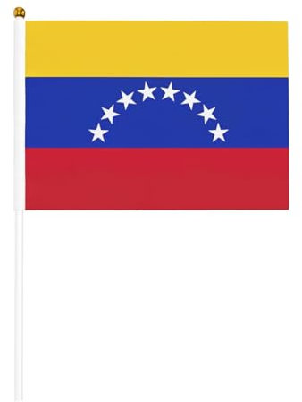 Bandera de Venezuela con impresión de dos caras, banderas de mano decorativas para interiores y exteriores, deportes, festivales, eventos