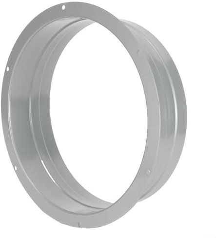 ZWEquipint Raccord de tuyau d'aération à bride en métal - Connecteur de conduit d'air rond - Adaptateur d'interface pour système de ventilation - Avec plusieurs diamètres 75 - 200 mm (200 mm)