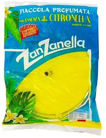 Zanzanella Candela Profumata alla Citronella, 14 cm, per Esterni, Multipack da 63 Pezzi, Maxi Scorta Estate