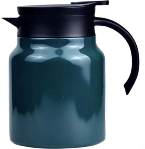 Opatiny 800 ml Edelstahl-Teekanne mit integriertem Teesieb, ergonomischer Griff, für Zuhause, Büro, Outdoor, Teebrühen, leicht zu reinigen, 5 Farben (grün)