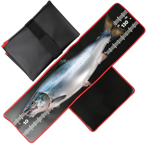 NCTNCX Abhakmatte Angeln mit Maßband 140 cm | Wasserdicht, Fischmessmatte, Längenmessen, Catch & Release