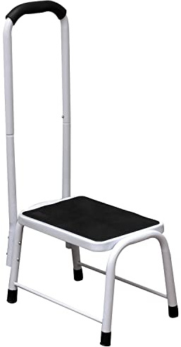 Kitchen Bath Non Slip Safety Step Stool Mobility Aid Handrail Platform Support by Crystals®