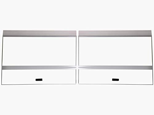 H2Pro 48x18 Glass Canopy 2 Piece Set for 70/75/90/110 Gallon Aquarium Fish Tank (22.68 x 16.93 x 0.16in)