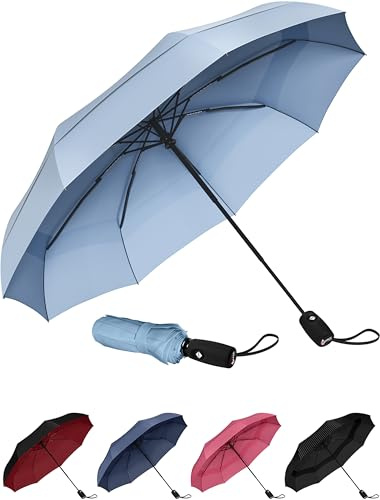 Repel Regenschirm Klein, Sturmfest, Kompakter, Robuster Taschenschirm Automatik, Sturmfest, Reise Regenschirm, Leichtes, Starkes Fiberglasgestell, Wasserdicht - Für Rucksack & Handtasche