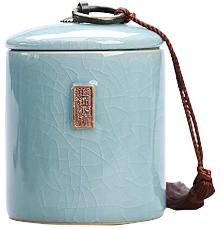 Jingyun Japanese Traditional Tea Caddy Ceramics Tea Canister Tea Jar Home Ornament B10