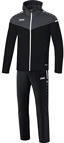 Jako Dam kedja 2.0 med huva presentationdräkt, svart/antracit, 36