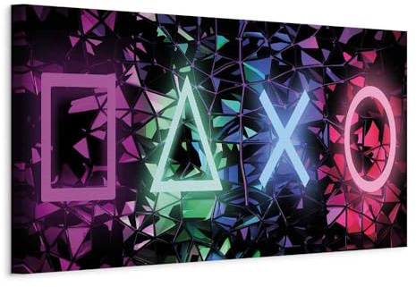 murando - Leinwandbild Gamer Jugendzimmer Gamers, 90x30 cm, 1-teilig | Hochwertige Leinwand, sofort aufhängbar, ideal fürs Wohn- oder Schlafzimmer, wasserfest und lichtecht, langlebig, stilvoll