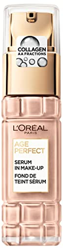L'Oréal Paris Serum in Makeup for Mature Skin, Liquid Foundation with SPF 24, For a Radiant Complexion, Age Perfect, No. 150 Cream Beige, 1x 30 ml