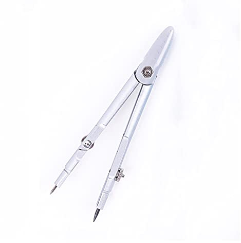 dxzsf Zirkel-Set Math Compass - Metallkompaß + Blei Zwei Anzüge der Schüler Professionelles Zeichnungsbüro Kompasse Schulkreiszeichnungswerkzeug (12 * 1 cm) Zirkel mit Feststellschraube