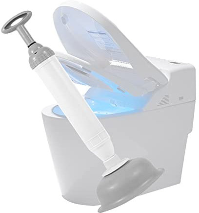 SRHMYWGY Saugglocke Abflußreiniger Toiletten-Luftstößel Multifunktionale Reinigungspumpe Leistungsstarker Abfluss-Kolben Rubber Saugnäpfe für Toilette Bad Dusche Küche (White 1)