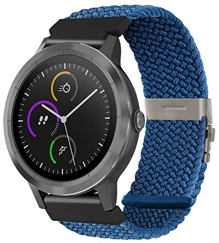 SITAFU Armband für Garmin Vivoactive 3/3 Music, 20 mm Nylon Elastisches Verstellbar für Garmin Venu/Venu sq/Vivomove 3/HR/Venu 2 Plus/Forerunner 645/645 Music/Forerunner 245/245 Music