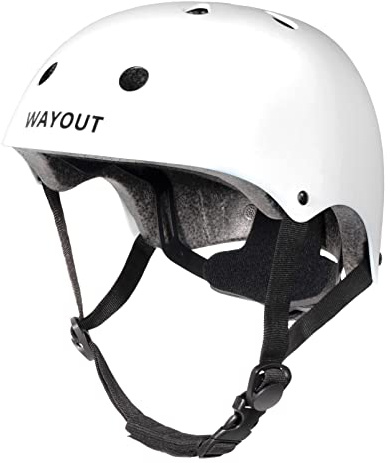 Wayout Sports - Casco Deportivo Unisex - Jóvenes y Adultos (Medium, Blanco)