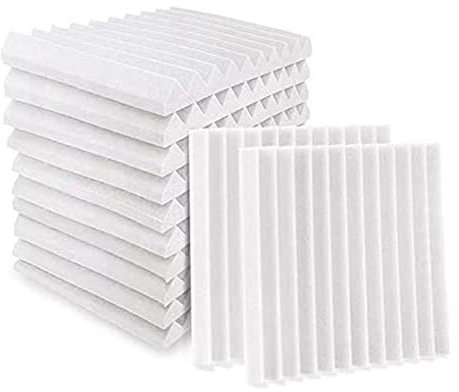 12 placas de espuma acústica, azulejos de cuña de estudio, espuma acústica insonorizada, panel de pared de tratamiento de estudio pirámide de 2,5 x 30 x 30
