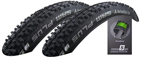 2X Schwalbe Smart Sam Plus 54-559 Drahtreifen GreenGuard 26x2.10 Fahrradreifen