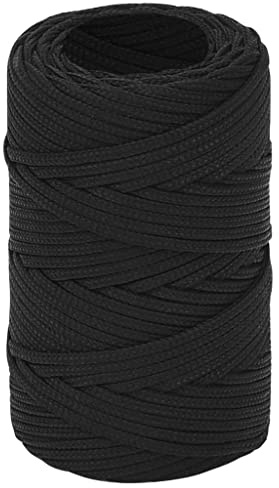 vidaXL Bootsseil Schwarz 2 mm 100 m Polypropylen