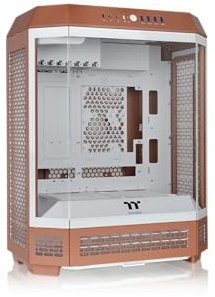 Thermaltake The Tower 600 Boîtier PC Gaming ATX Vertical Compatible Cartes Mères à Connecteurs Cachés, Compatible Watercooling 420 mm et 360 mm, Jusqu’à 13 Ventilateurs 120 mm Mocha Mousse