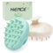 HIENCE 2 Pezzi Massaggiatore Cuoio Capelluto, Spazzola Shampoo con Setole Silicone Morbido, Esfoliante Anti-Forfora e Stimolante Capelli, Usabile su Capelli Bagnati y Asciutti, Verde Menta e Beige