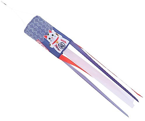 Happyyami Außendekoration Japanische Windpfeifenflagge Außendekorationen Windsack Ornament Flaggen Zubehör für Gartendeko Flagge der Windrichtung Feder schmücken Gartenbedarf Banner