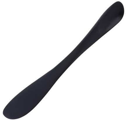 QOKLIYUI Spatule de Cuisson Facile à Nettoyer pour Les Essentiels de Cuisine, Non Toxique et écologique, Double spatule en Silicone pour Gel de silice, Noir