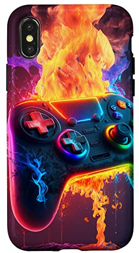Gamer Ästhetische Grafik Gaming Videospiele Jungen Teenager Kinder Hülle für iPhone X/XS
