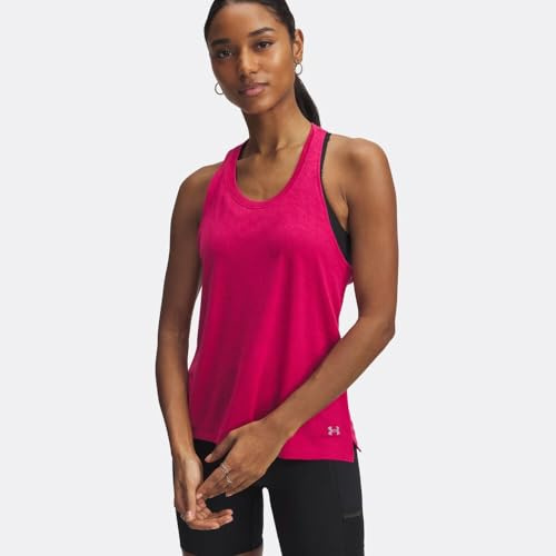 Under Armour UA Launch Camo Singlet - Skuggad Fuchsia/Reflekterande - SM