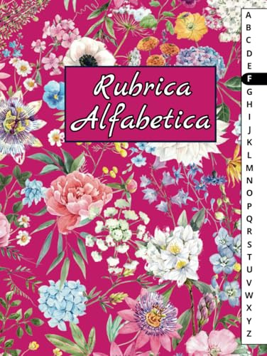 Rubrica Alfabetica Rigida A4: Quaderno grande a righe Rubrica Telefonica Rosa
